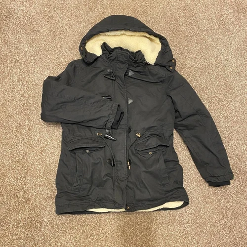 Wantdo Women Winter Thick Jacket Cotton Coat, Removable Hood Size S