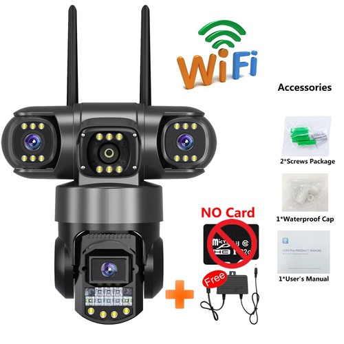 3 Lens Video Surveillance Camera Wifi CCTV Camera 4G SIM Card Security Cameras - Picture 7 of 20