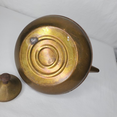 Vintage Teapot Kettle Copper Wrapped Handle Made In Holland Patina Mid Century  - Picture 7 of 14