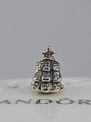 Authentic Pandora Sterling Silver Sparkling Christmas Tree Charm #791239CZ