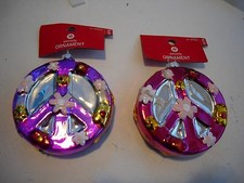 New Holiday Christmas Tree Decoration Peace in Purple or Pink color
