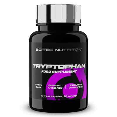 SCITEC TRYPTOPHAN 60-180 Caps Supports Relaxation, Positive Mood, Sleep