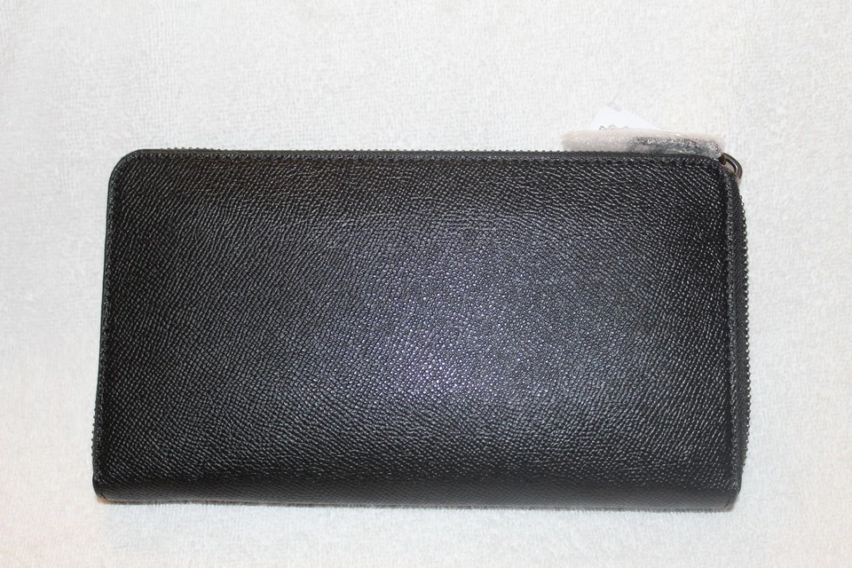 COACH F59120 NWT Accordion Travel Walllet - Crossgrain Leather Black - Изображение 3 из 4