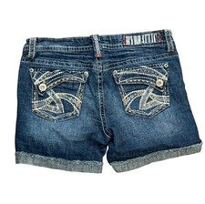 Vintage Y2K Hydraulic Premium Womens Denim Shorts Size 9/10 Distressed Embellish