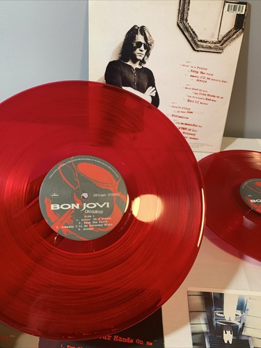 The Best of Bon Jovi Cross Road 2 rote LP Vinyl farbige Schallplatte Greatest Hits R7 - Bild 6 von 24