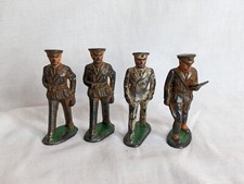 4x Barclay Manoil Soldier Lot: Doctors w Bag  Officers, Walking  w/ Report