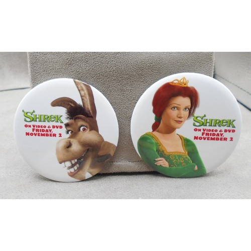 DreamWorks Shrek on Video & DVD 2001 Promo Set of 4 Buttons Vintage Movie - Picture 5 of 7