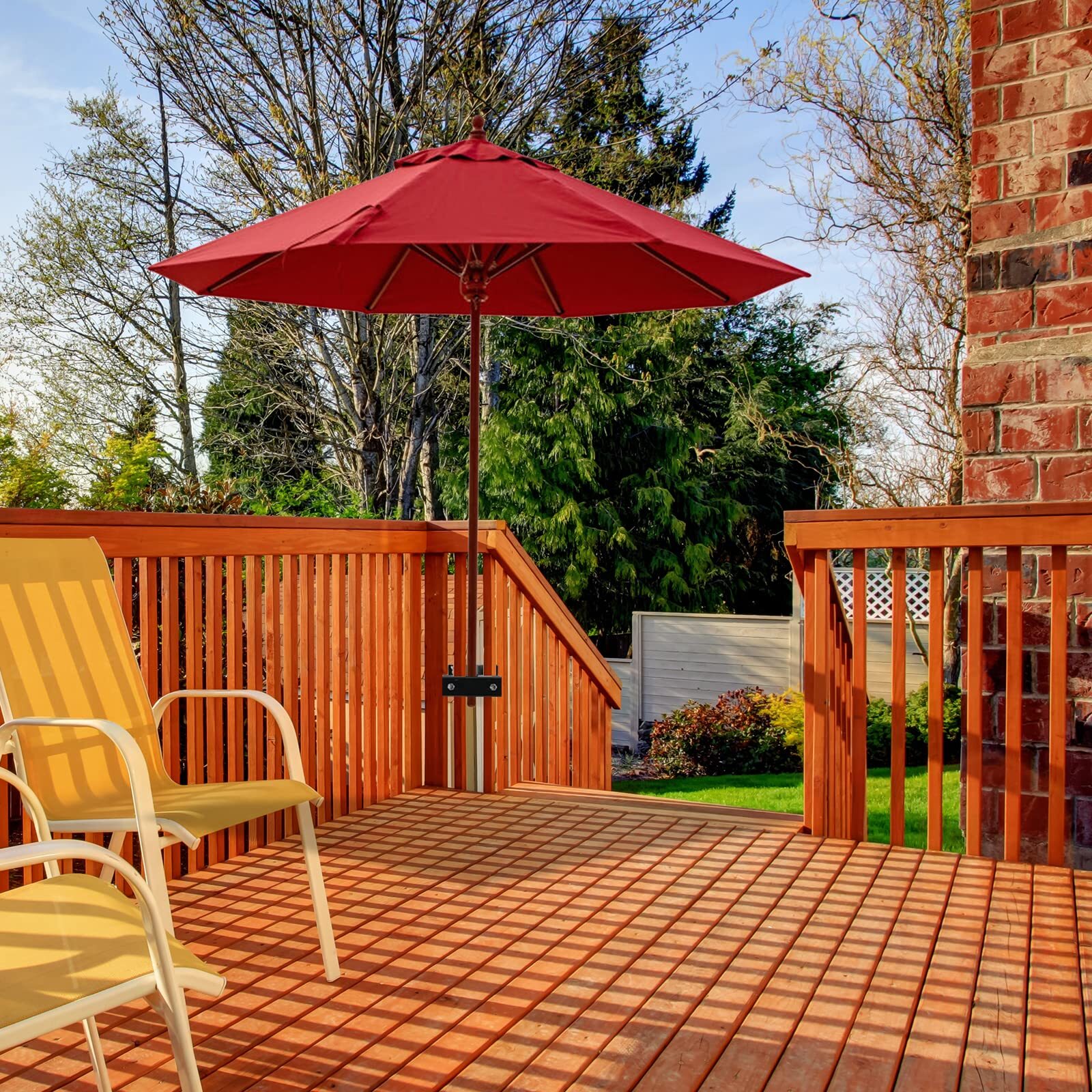 3Pcs Deck Umbrella Clamp,Stainless Steel Patio Umbrella Mount/Torch