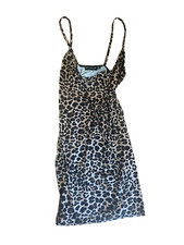 US 0 UK 4 Pretty Little Thing Dress Leopard Animal Cheetah Print