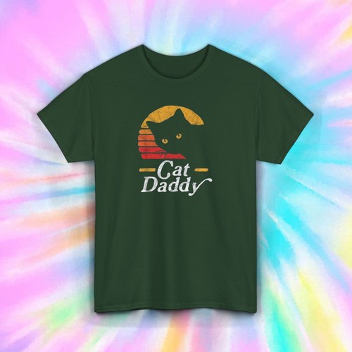 Cat Daddy Funny Retro Pet Lover Father Gift Graphic T-Shirt S-5XL - Picture 3 of 8