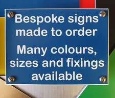 Engraved Signs Plaque Door Name Plate Signage Warning Sign Label Notice - Blue W