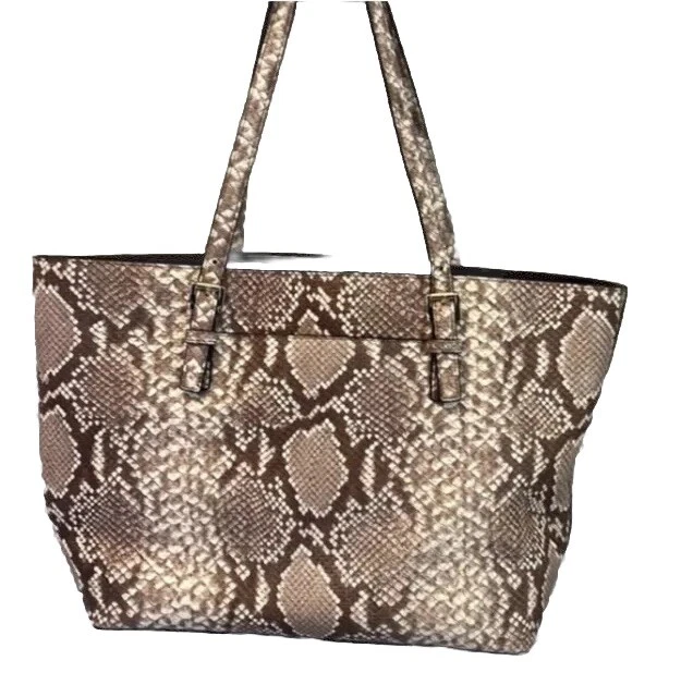 Michael Kors Bedford Pocket Tote in Python snakeskin print - Image 2 of 4
