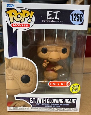 Funko Pop! MOVIES E.T. - E.T WITH GLOWING HEART (GITD) #1258 + TARGET Exclusive