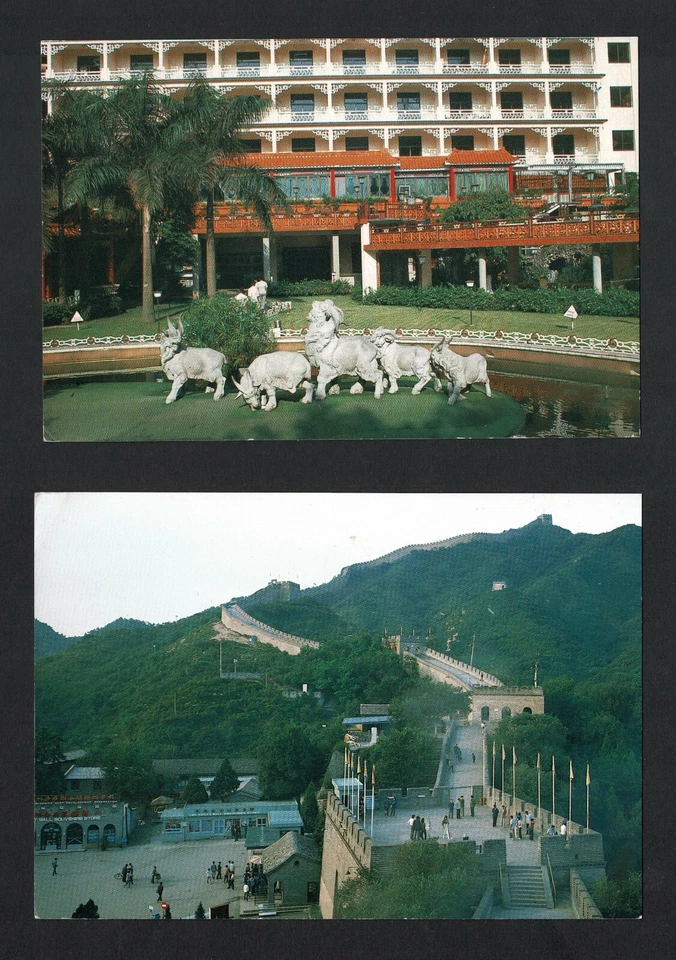 China 2 x Tarjeta Postal Entrada a Badaling y Dong Fang Hotel a Suiza Foto 2 de 3