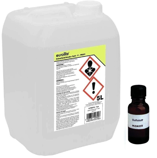 4,80€/L, Eurolite Smoke-Fluid 5 Liter -P- Profi + Nebel-Fluid-Duftstoff Kokos-image