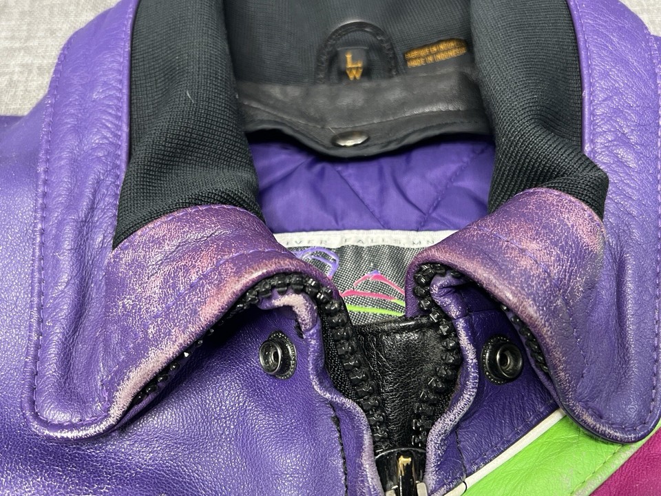 Vtg Arctic Cat Leather Snowmobile ArcticWear Jacket with Lining Sz