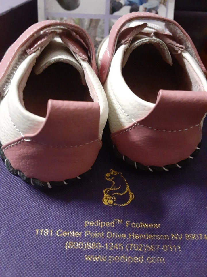 Pediped оригиналы Kaylie белый розовый Snea детской кроватки туфли размер (0-6 месяцев) новый  - Изображение 3 из 4