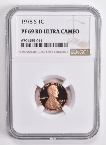 PF69 RD UCAM 1978-S Lincoln Memorial Cent NGC Brown Label