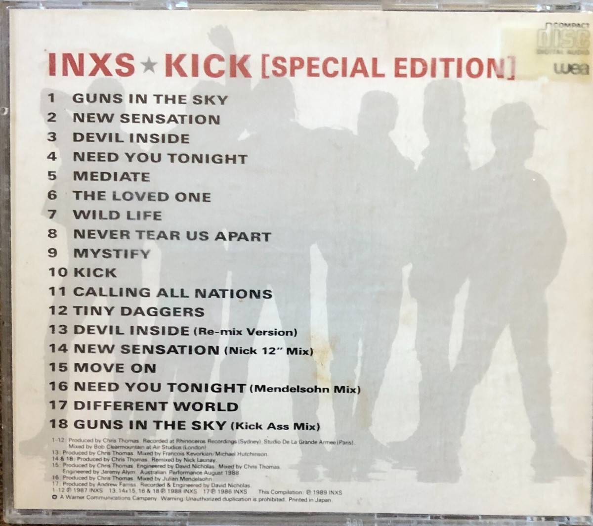 INXS – Kick [Special Edition] Japan CD 22P2-2399 - CD - B2 | eBay