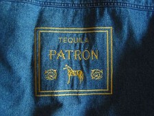 PATRON TEQUILA DENIM JEAN JACKET URBAN EQUIPMENT EMBROIDERED SIZE L LARGE