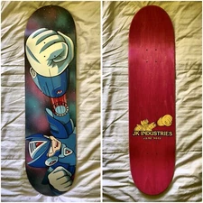 JK Industries Rockman X Galaxy Hand-Painted Skateboard, Hook-Ups, Jeremy Klein