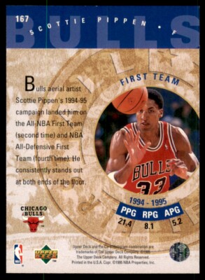 1995-96 Upper Deck Electric Court #167 Scottie Pippen Chicago