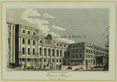 c1806 Originaldruck THE LONDON CUSTOM HOUSE for Lamberts History of London