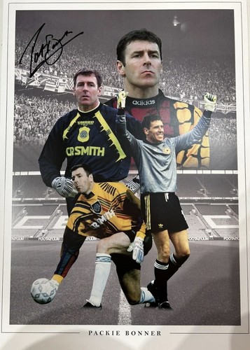 Packie Bonner Signed Celtic A3 16x12 Montage Picture Print With COA