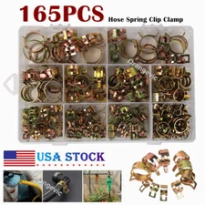 6-22mm Hose Clamp Assortment 165PCS Kit Steel Spring Clips Water Fuel Tube Pipe