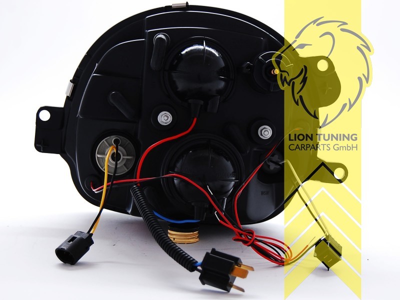 PHARES FEUX AVANTS NOIRS ANGEL EYES LED VOLKSWAGEN VW GOLF 5 LOOK XENON 12361 4258