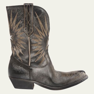 Golden Goose Wish Star Low Western Boots Black Size 38 US 8 Golden Goose Wish Star Low Western Boots Black Size 38 US 8