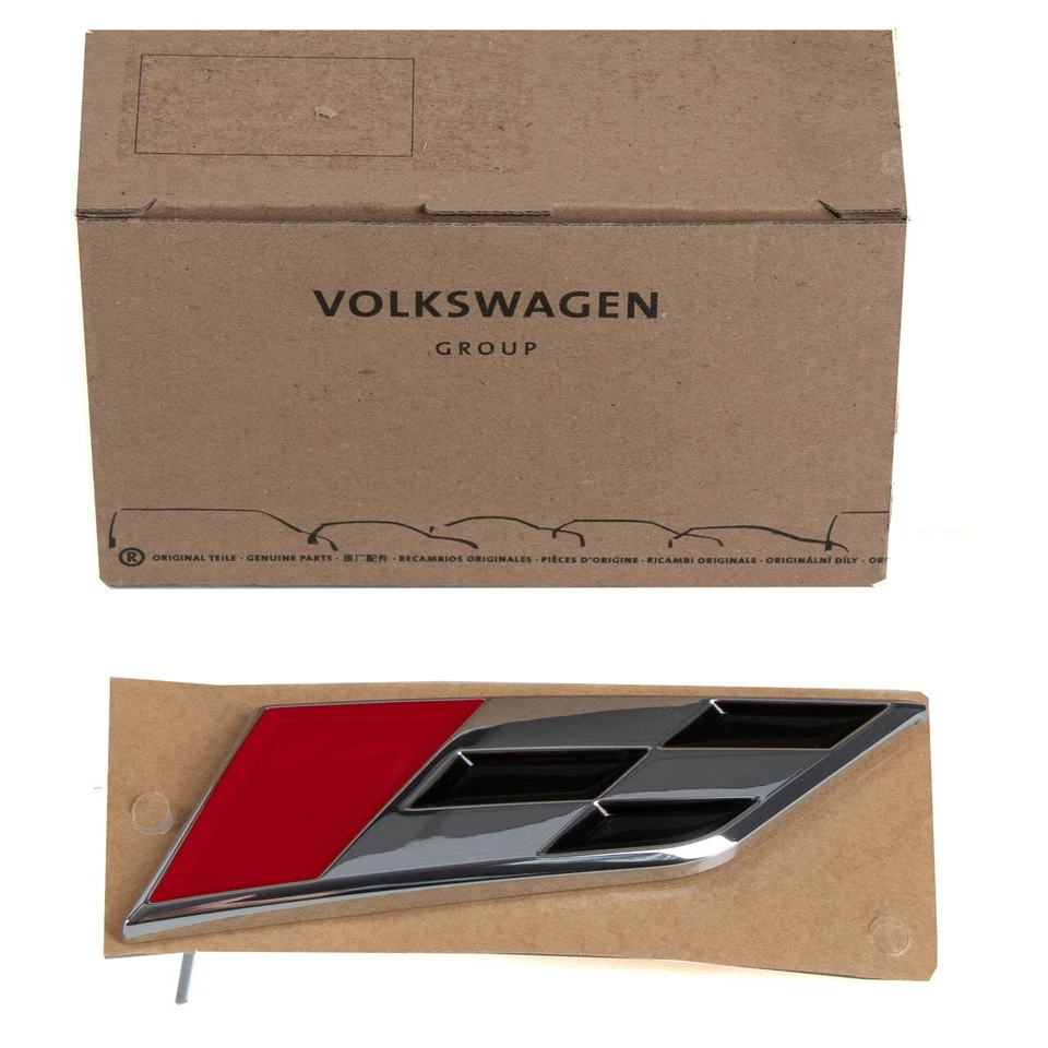 NEW GENUINE SEAT CUPRA GRILLE BADGE RED & CHROME  6J9853670 2ZZ - Image 2 of 4