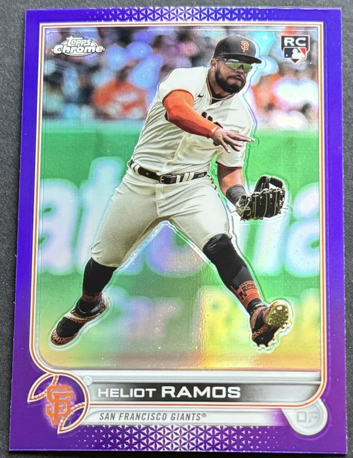 Heliot Ramos 2022 Topps Chrome Update #USC194 Purple Refractor Giants