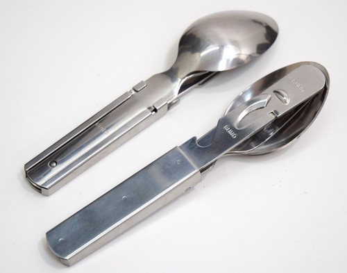 BUND German Army KFS Knife Fork Spoon Set Camping Kit Eating Dining Utensil NEW - Foto 2 di 7