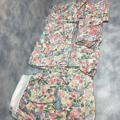 Springmaid Floral Impact Gladys Daneman Twin 7 Piece Set Sheets Bed Skirt Shams