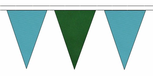 Sky Blue Triangular Coloured Flag Polyester Bunting - Premium Quality - Picture 18 of 41
