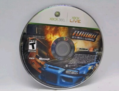FlatOut: Ultimate Carnage (Microsoft Xbox 360, 2007) DISC ONLY Tested Working