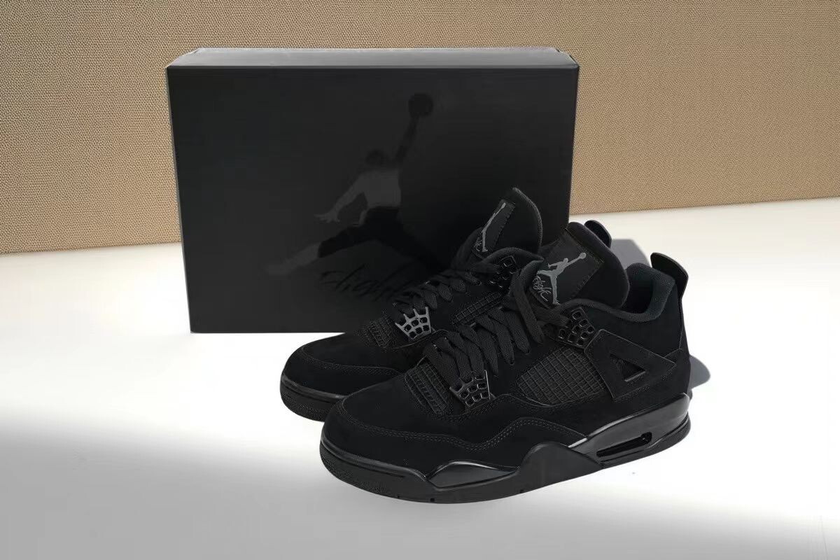 Size 12 - Jordan 4 Retro Mid Black Cat for sale online | eBay