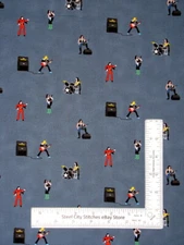 Rock Star Fabric Music Guitar Drummer Band Cotton Fabric by Dear Stella Yard