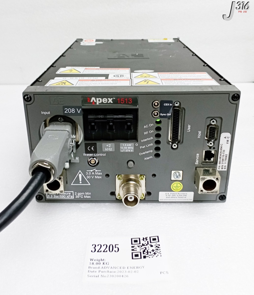 32205 ADVANCED ENERGY APEX 1513 RF GENERATOR, 660-063435-004