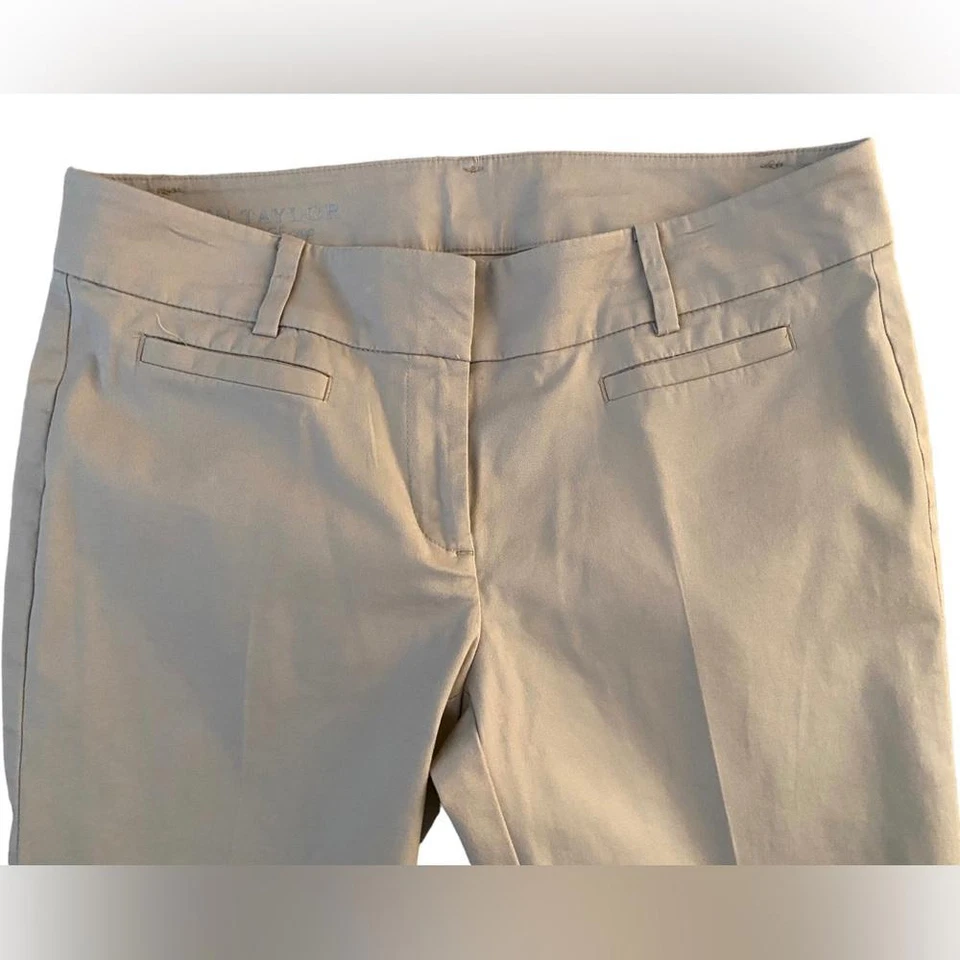 ANN TAYLOR Cambridge Crop Capri Tan Beige Pant Women 6P 6 Petite - Image 2 of 4