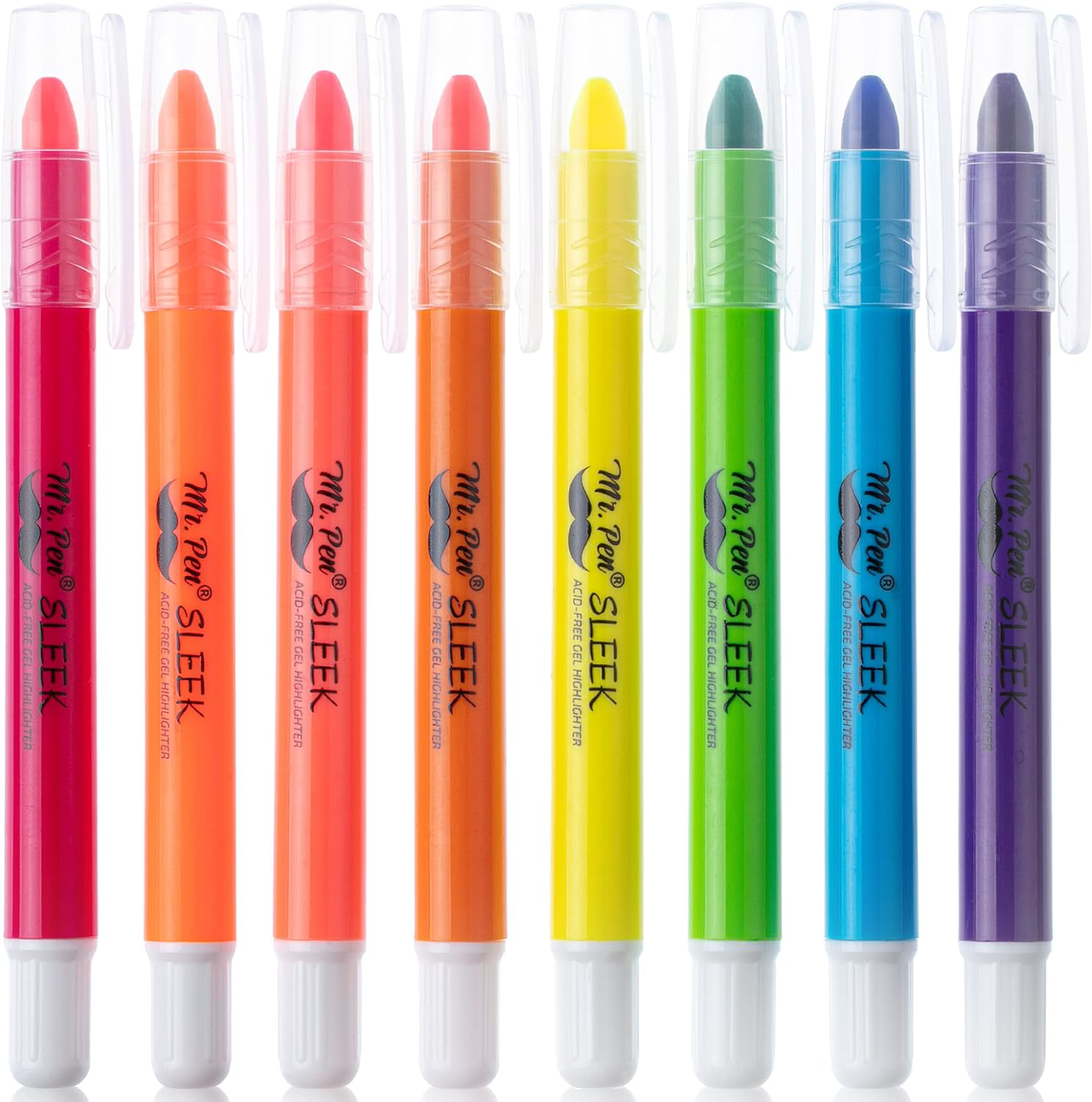 Gel Highlighters No Bleed Bible Markers Assorted Colors 8-Pack-image