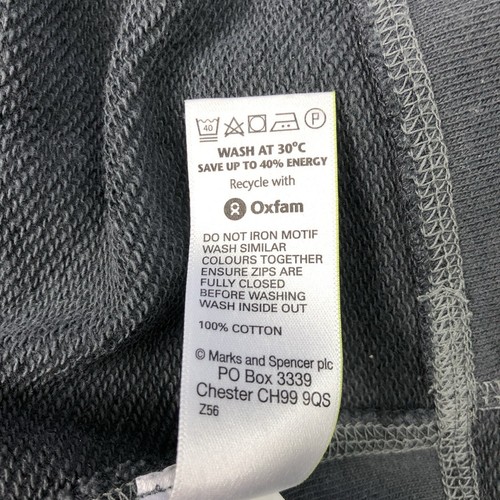Sudadera de algodón para hombre NORTH COAST M&S gris cuello con cremallera mediana 38-40 pulgadas - Imagen 9 de 10