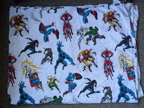 Pottery Barn Kids Marvel Comics Superheroes Captain America TWIN FLAT SHEET