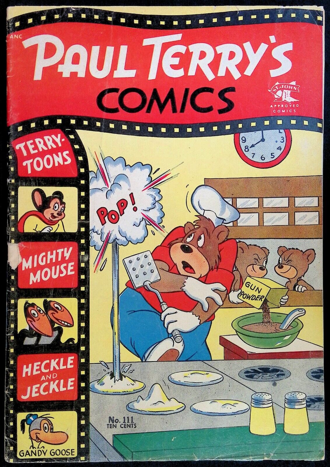 PAUL TERRY'S COMICS #111 ~ GD 1954 ST. JOHN ~ MIGHTY MOUSE, HECKLE AND JECKLE