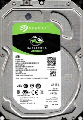 ST8000DM004 P/N: 2CX188-568 F/W: 0001 WU WG8 MAY 2017 Seagate 8TB