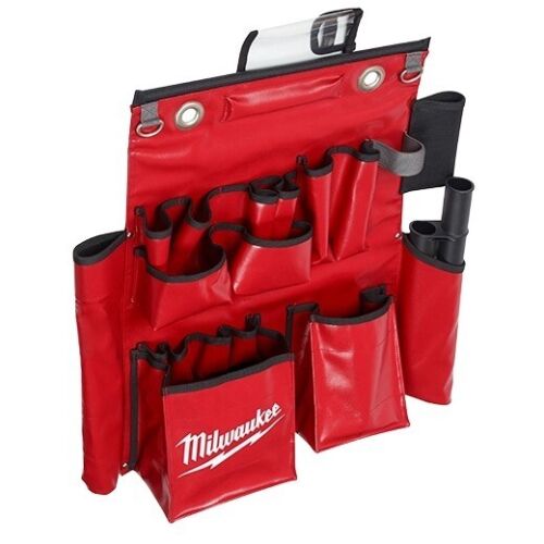 Milwaukee Herramienta Aérea Delantal Linesman Compacto Duradero Almacenamiento Organizador ROJO NUEVO - Imagen 2 de 6