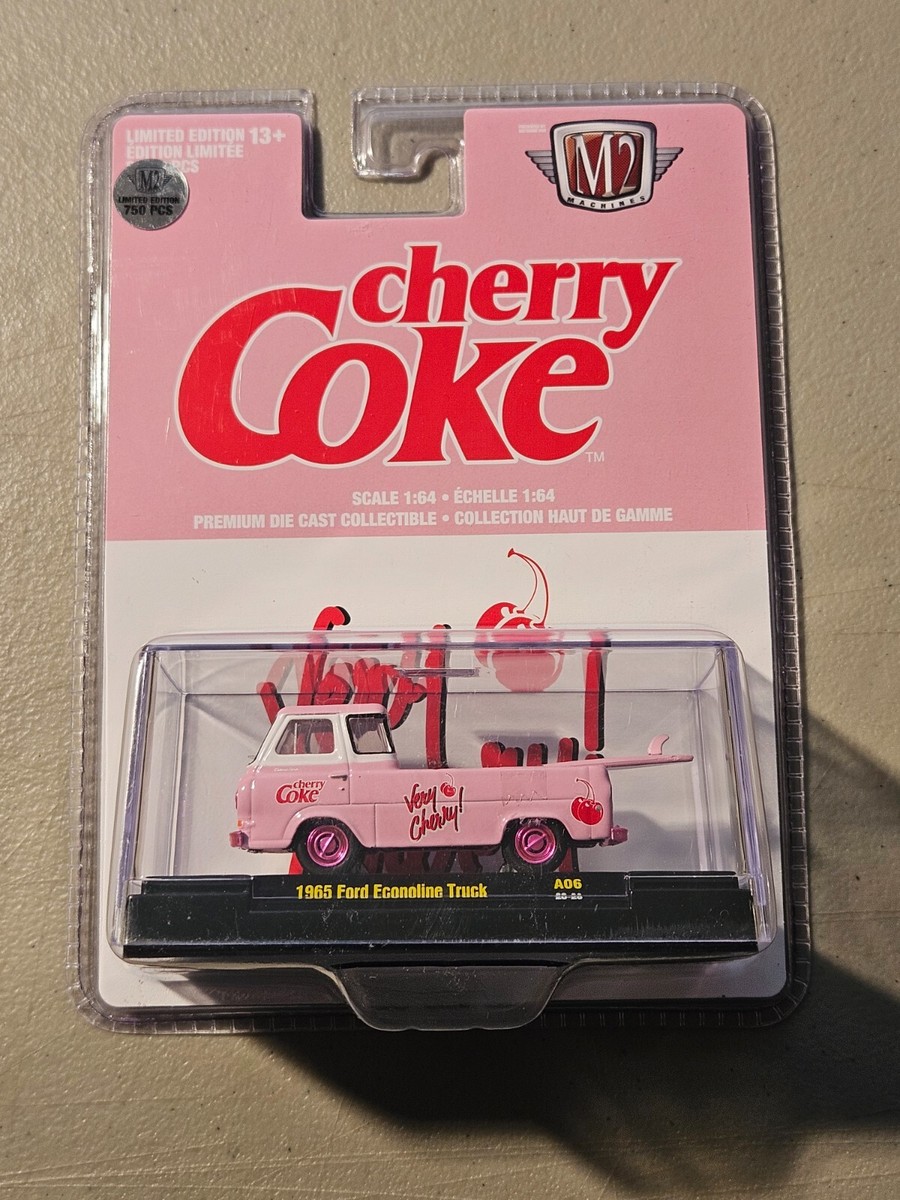M2 MACHINES CHERRY COKE 1:64 1965 FORD ECONOLINE TRUCK PINK CHASE
