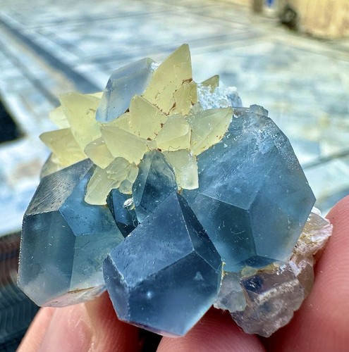 280 CTS Combination Sky Blue Celestine With Calcite Specimen From Afghanistan - Picture 2 of 6