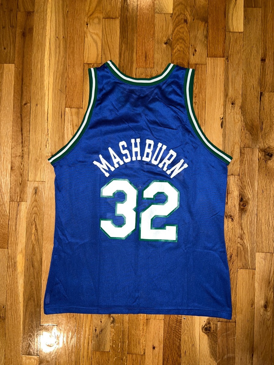 JAMAL MASHBURN Champion DALLAS MAVERICKS Mavs Jersey 48 NBA Nash